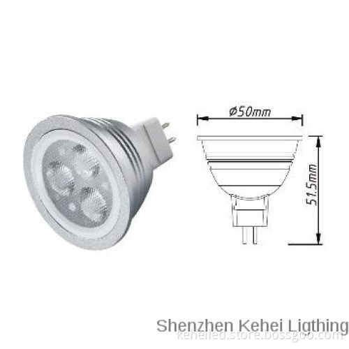 3w MR16 LED Spotlight 15°/30/60 Beam angle 12V